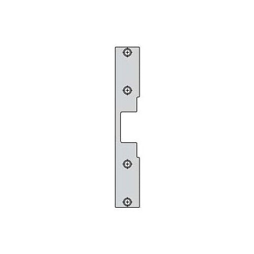 HES J-2-630 1006 Series Electric Strike Faceplate, 9\\"H x 1-3/8\\"W, Satin Stainless Steel