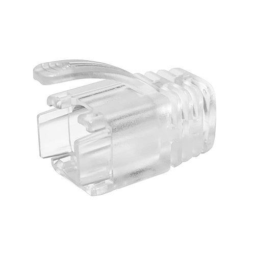 Simply45 S45-B004P ProSeries Narrow Design Strain Relief Boot for All Simply45 Shielded External Ground RJ45 Modular Plugs, 100-Pack, Clear