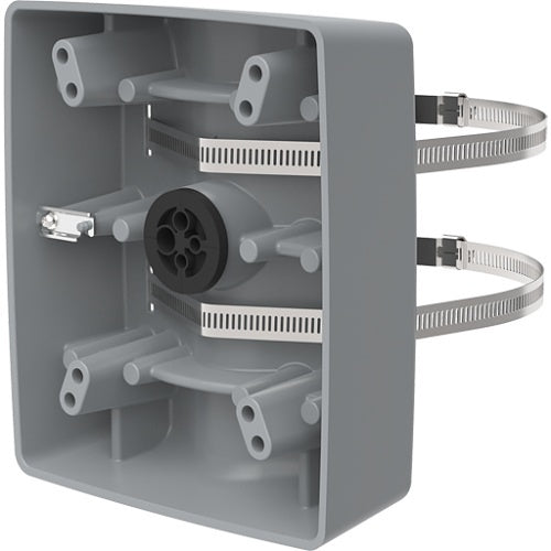 AXIS T91B57 Indoor/Outdoor Aluminum Pole Mount, Includes Pair of Stainless-Steel 57\\" Steel Straps, Grey