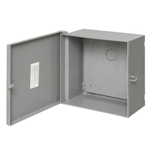 Arlington EB12126BP Heavy-Duty Non-Metallic Enclosure Box with Back Plate, 12 12 6\\", NEMA3R, Gray
