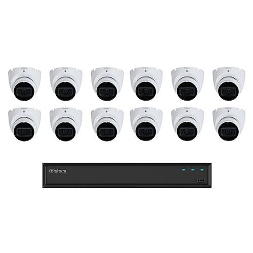 Inaxsys INSK16N12T2T Storm 16-Channel 2TB 4K NVR with 12x4.1MP Turret Cameras Kit