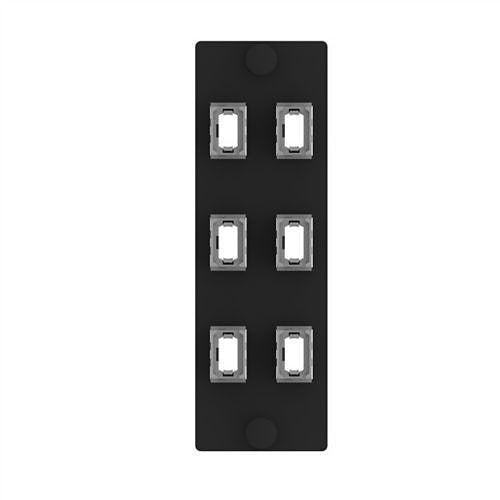 Panduit FAPV0612CGMPO Fiber Adapter Panel, 6 Key-Up / Key-Up MPOs, Type B, Vertical, Charcoal Gray, Vert