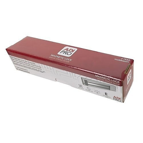 ADI PRO 0E-MAG600DS 600 lb Single Door Maglock with Bond Sensor, LED Indicator and Adjustable Timer