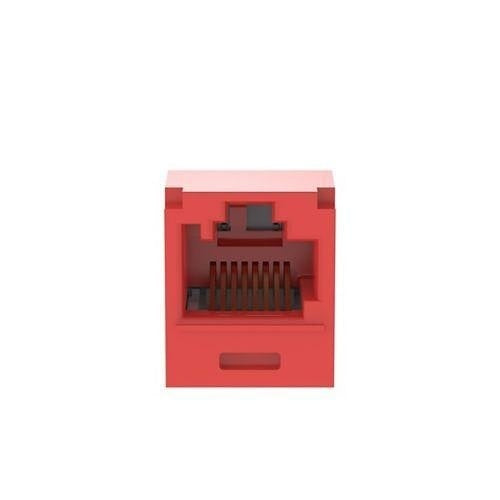 Panduit CJK6X88TGRD Mini-Com CAT6a UTP RJ45 TG Keyed Jack Module, Red