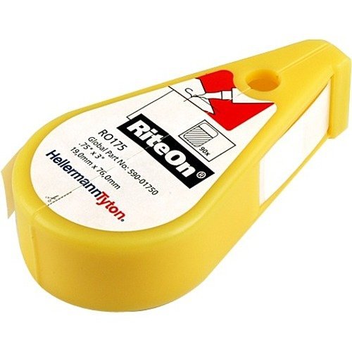 HellermannTyton RO512 Rite-On Self-Laminating Label Dispenser, .75" .5" 1.875", Vinyl, White, 150/Rl