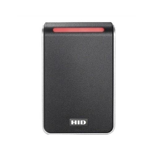 HID 40NKS-T0-00LH8M Signo 40 Contactless Smartcard Reader, Pigtail, Mobile Ready, Wall Switch Mount, Black / Silver