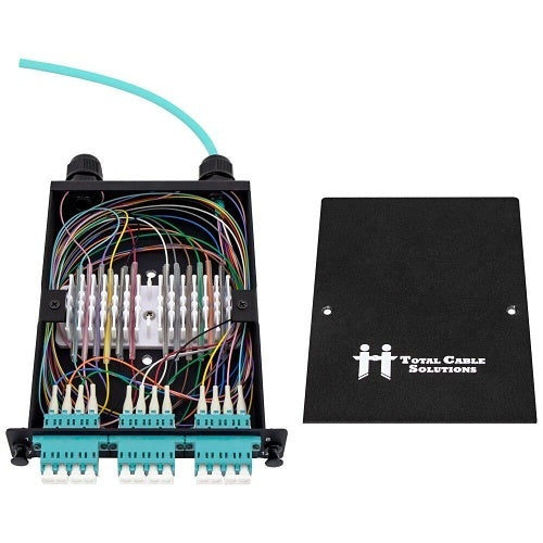 Lynn Electronics LGX-FPP-L3Q-03 LGX Fiber Splice Cassette with 3 LC Quad Adapters and 12 Fiber OM3 Pigtail