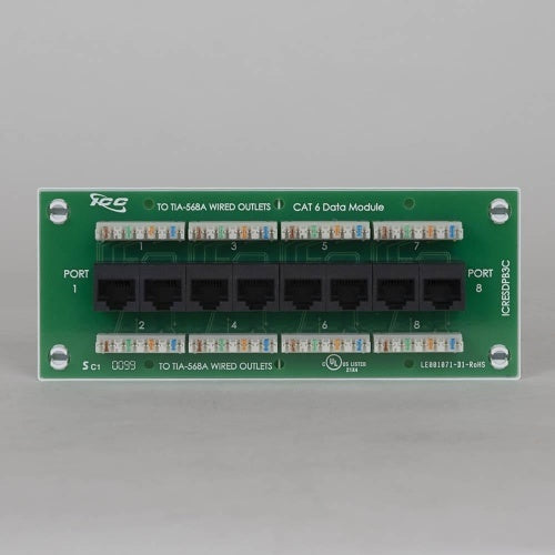 ICC ICRESDPB2U 8-Port CAT6 Data Module with Universal Mount