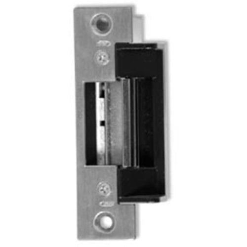 RCI 4114 4 Series Centerline Electric Strike, Fail-Secure, 12VAC/VDC, 1-1/4"W x 4-7/8"H (32mm x 124mm), ANSI Square Corners, Brushed Stainless Steel