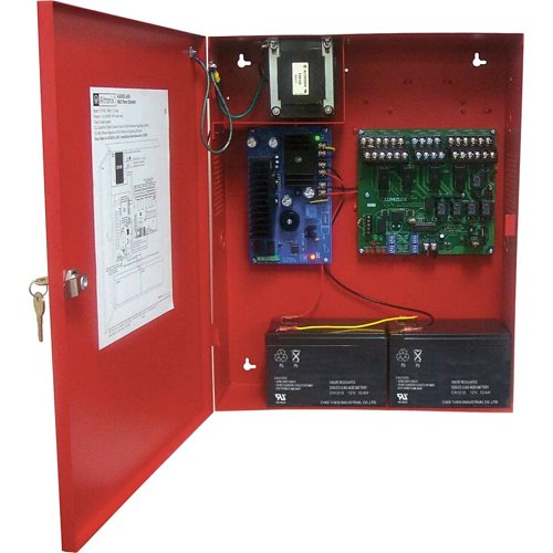 Altronix AL842ULADA NAC Power Supply, 4 Class A or 4 Class B Outputs, 24VDC at 8A, Red BC600 Enclosure Image of AX-AL842ULAD