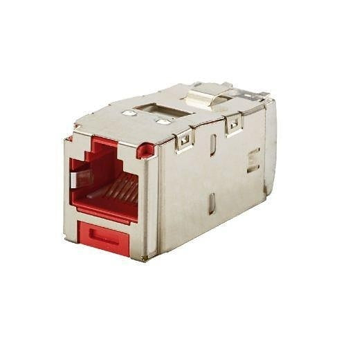 Panduit CJS688TGRDY 8-Position Mini-Com, CAT6, Shielded, Red