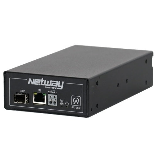 Altronix NETWAYSP1H Single Port Ethernet to Fiber Media Converter with Integral Power for Composite Fiber (Powered) Cable