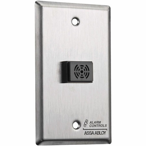 Alarm Controls TS-34 Audible Buzzer Station for Mounting on Single Gang or Narrow Wall Plate, Stainless-Steel Finish