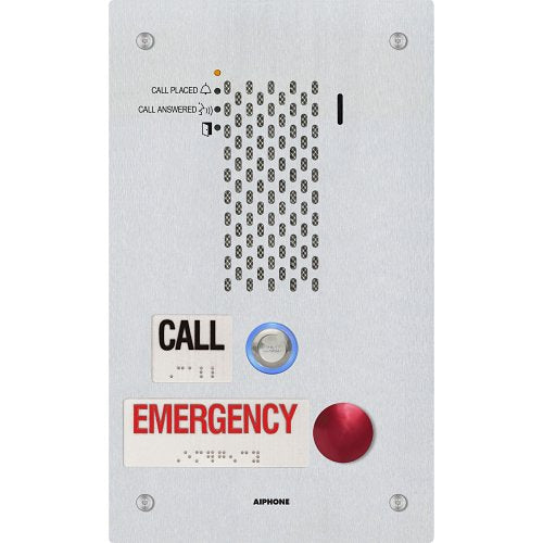 Aiphone IX-SSA-2RA IP Audio Emergency Station, SIP Compatible, ADA Compliant, 2 Call Buttons Image of AJ-IXSSA2RA
