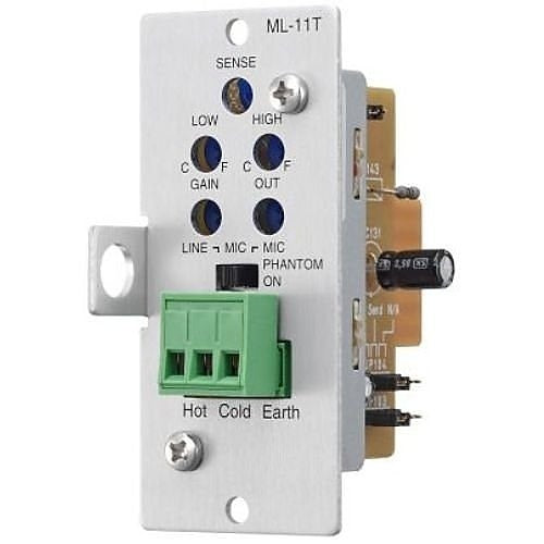TOA ML-11T D00 Switchable Mic/Line Input with Mute-Send/Receive, 24V DC
