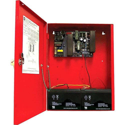 Altronix AL1024ULXR Power Supply/Charger, Single Fused Output, 24VDC at 10A, Red BC400 Enclosure Image of AX-AL1024ULR