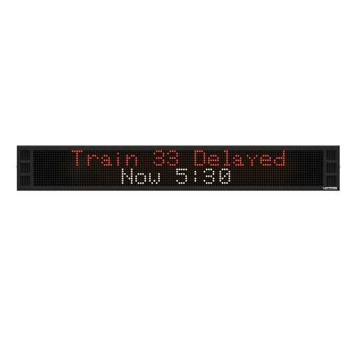 Valcom VL550BK-F-FC-SA IP Text Sign with Speaker and Flashers, 7-Color, 40\\" Wide, Black
