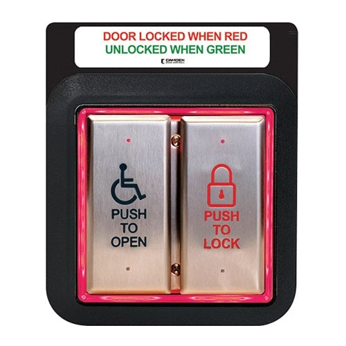 Camden CM-2520/4854SE1 \'Push to Open\' and \'Push to Lock\' Restroom Control Switch