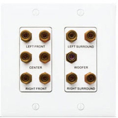 On-Q F9008WHV1 5.1 Home Theater Outlet Strap with Wall Plate, White