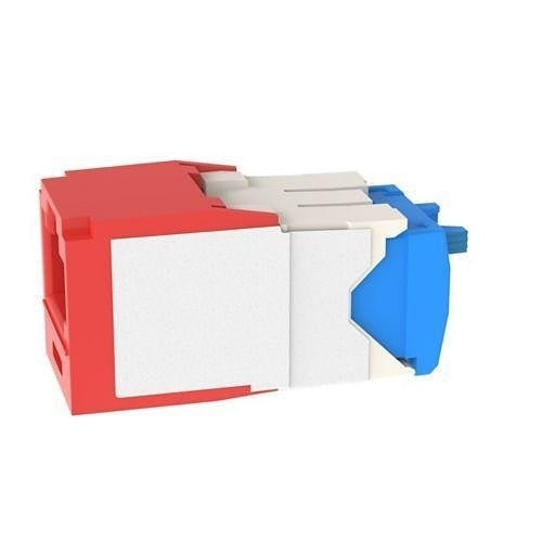 Panduit CJK6X88TGRD Mini-Com CAT6a UTP RJ45 TG Keyed Jack Module, Red