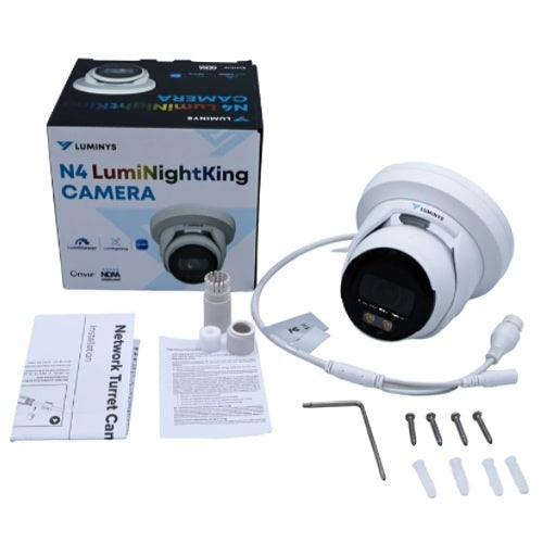 Luminys N4T-4VA2 N4 Mainstream Series 4MP LumiNightKing Turret IP Camera, 2.8mm Fixed Lens