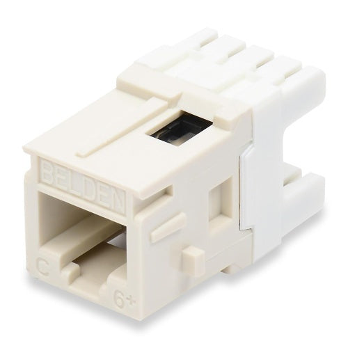 Belden AX101065 CAT6+ Modular Jack, RJ45, Single Pack, White