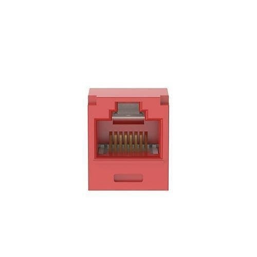 Panduit CJT6X88TGRD Keystone Jack, Mini-Com Module CAT6a 28/30AWG UTP, Red
