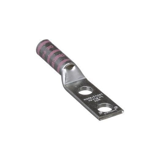 Panduit LCC1/0-38DW-X Compression Connector Lug, 2-Hole, 1/0AWG, Copper