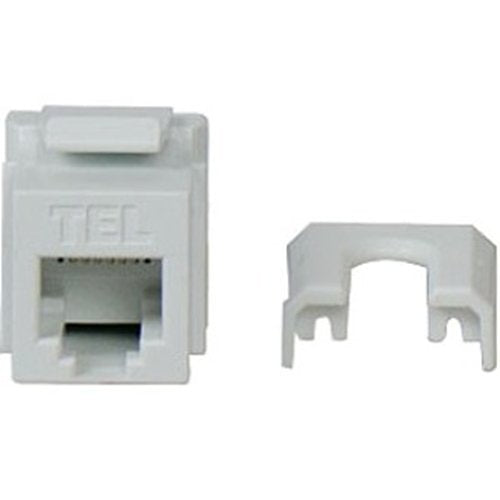 Legrand-On-Q Quick Connect RJ25 6P6C Telephone Keystone Insert, 10-Pk, White Image of H4-WP3473W10