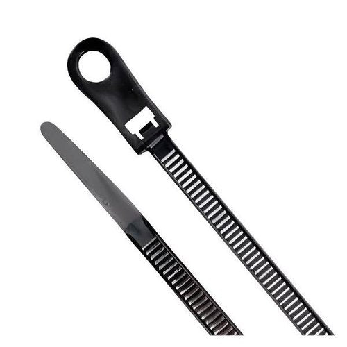 Dottie DTM6B UV Black Mounting Hole Cable Tie, 8\\"