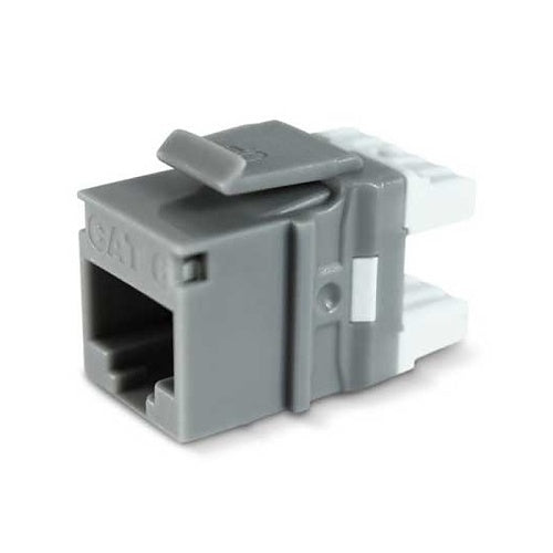 Signamax KJ458EC25-C6-GY EC-Series CAT6 Unscreened Keystone Jack, 25-Pack, Gray