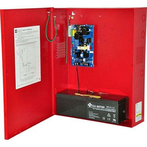 Altronix AL400ULXJ Power Supply Charger, Single Class 2 Output, 12/24VDC at 4A, 115VAC, BC600 Enclosure, Red Image of AX-400ULXJ