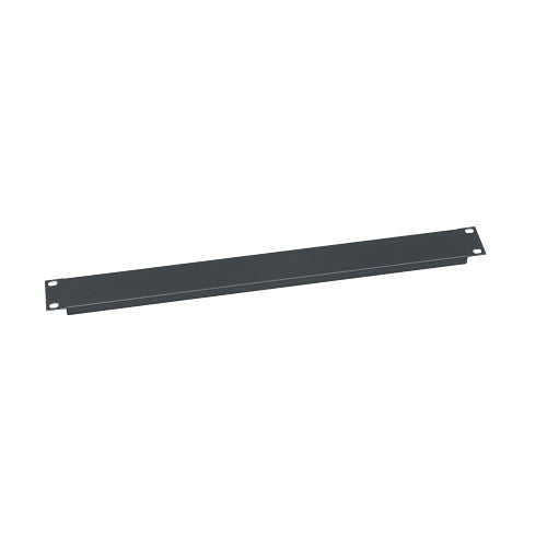 Middle Atlantic EB1 1U RMS Blank Rack Panel, Steel and Flanged, Flat, Black Powder Coat