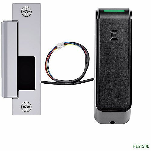 HES ES100-15LH-IPS-630 Wireless Electric Strike with Aperio Technology, Includes 1500C Complete Pac for Latch Bolts and Hub, Satin Stainless Steel