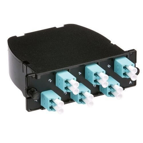 Panduit FC2ZN-12-03AF QuickNet MTP Fiber Optic Cassette, 12-Fiber Total, OM4, Standard Loss, Duplex SC Adapter, Modified Method A