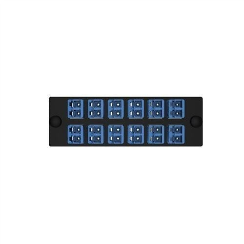 Panduit FAP12WBUDLCZ Wallplate 12 Duplex LC Adapters, Zirconia, Blue