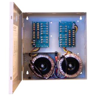 Altronix ALTV2416600CB CCTV Power Supply, 16 PTC Outputs, 24VAC/28VAC at 28A, 115VAC, BC300 Enclosure Image of AX-2416600CB