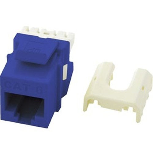 On-Q Cat 6 Quick Connect RJ45 Keystone Insert, Blue Image of H4-WP3476BE5