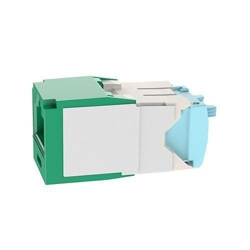 Panduit CJT6X88TGGR Keystone Jack, Mini-Com Module CAT6a 28/30AWG UTP, Green