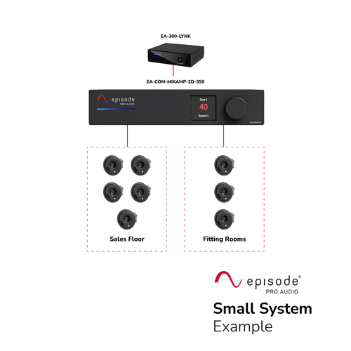 Episode EA-COM-EBMS-BND-SM Business Music Solution Commercial Audio Bundle, Small, Black
