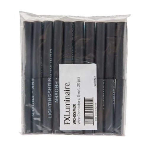 FX Luminaire WCHSSM20 Heat Shrink Wire Connectors, Small Size, Adhesive-Filled, Waterproof, Direct Burial, 20-Pack