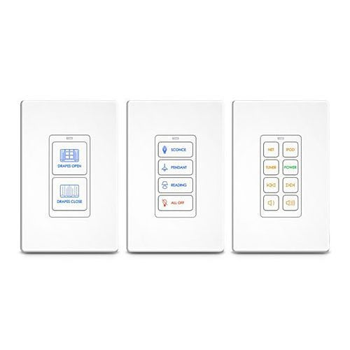 RTI RK1+ 2B 2 Button Lighted In-wall Universal System Controller, White