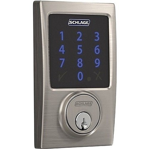 Schlage BE469ZP CEN 619 Century Connect Smart Door Lock, Z-Wave, Satin Nickel