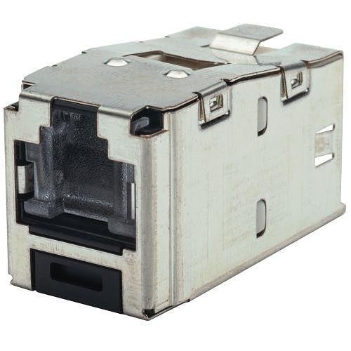 Panduit CJSH5E88TGY CAT5E Spring Shuttered Jack Shielded, Keystone Jack
