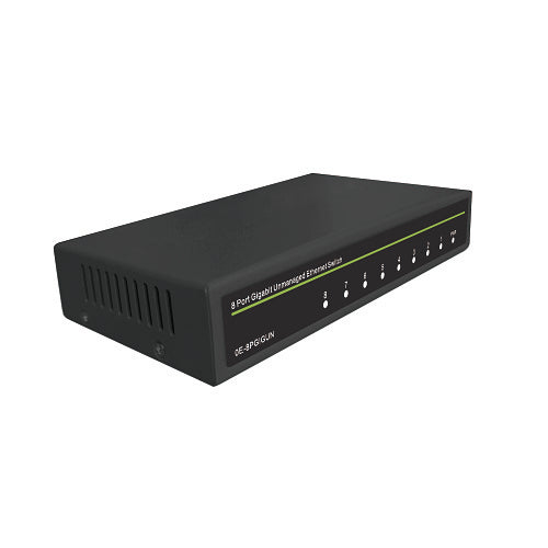 UltraTech 0E-8PGIGUN 8-Port Gigabit Unmanaged Ethernet Switch