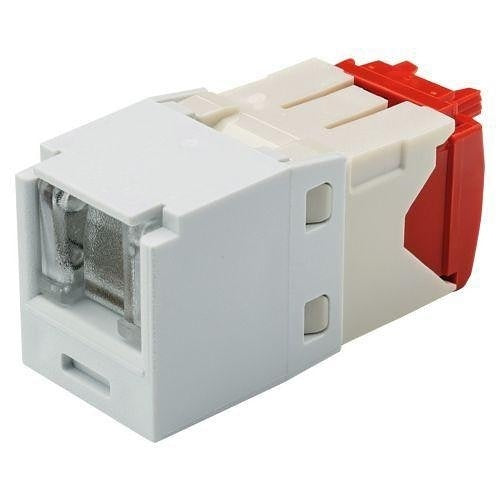 Panduit CJH5E88TGWH Mini-Com CAT5e UTP RJ45 Spring-Shuttered TG Jack Module, White
