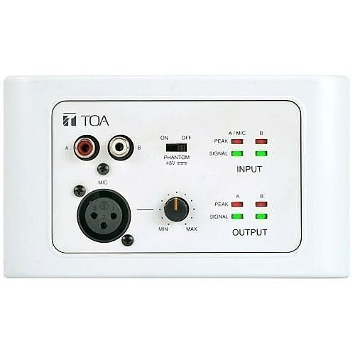 TOA M-822IO-AM D00 Remote Audio Input Output Panel, White