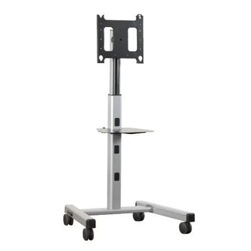 Chief PFC2000B Flat Panel Mobile Stand, Telescoping Height Adjustment, Integrated Cable Management, Collapsible Design, Black