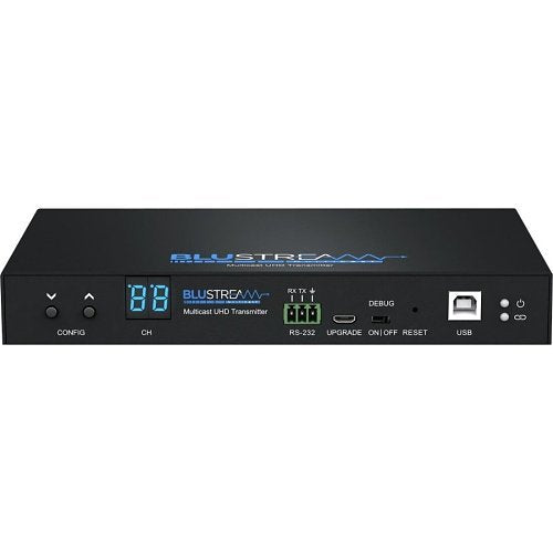Blustream IP200UHD-TX IP Multicast HDMI UHD Video KVM over 1GB Network Receiver with Bi-directional IR RS-232 and USB KVM