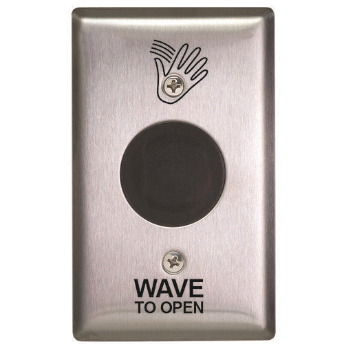 Camden CM-324/41S SureWave Wired Touchless Switch, Economical, 1-Relay, Hand Icon and 'WAVE TO OPEN' Text